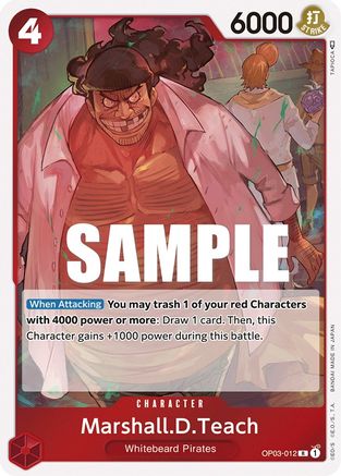 Image of Marshall.D.Teach (OP03-012) - Pillars of Strength Foil